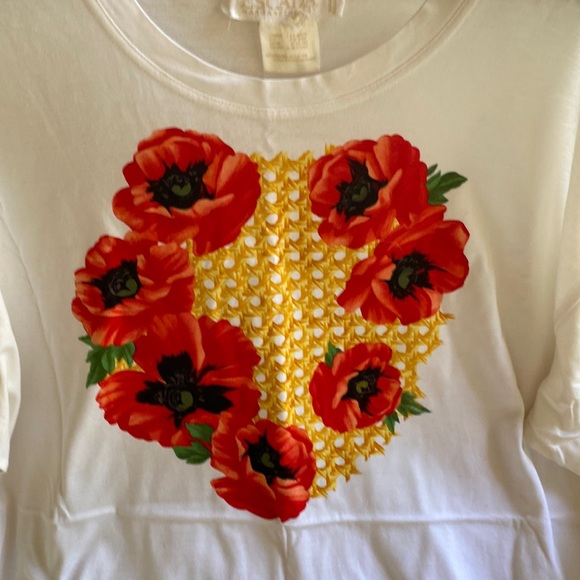 Escada Beautiful Print Cotton Tee Made in Germany 🇩🇪 - Picture 2 of 13